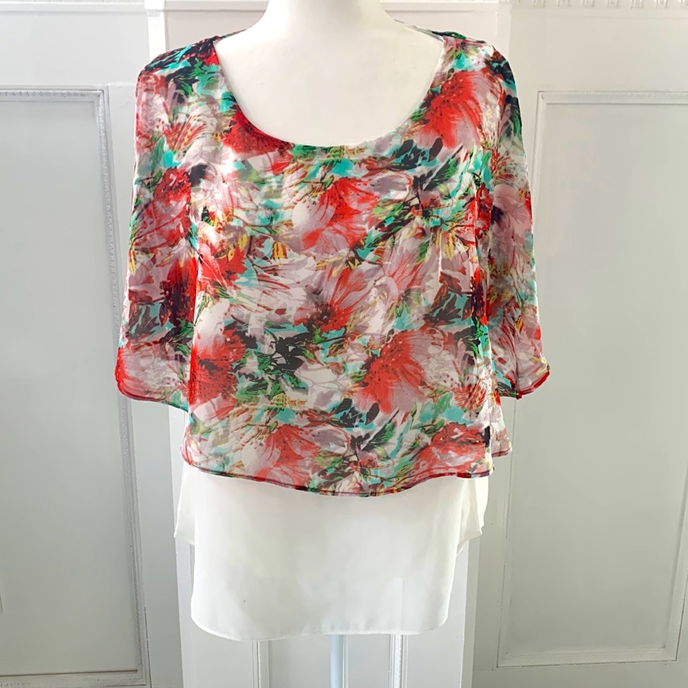 Patrizia Luca Milano Vibrant Floral Blouse